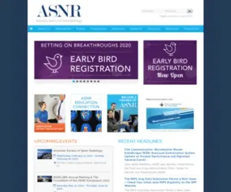 ASNR.org(American Society of Neuroradiology) Screenshot