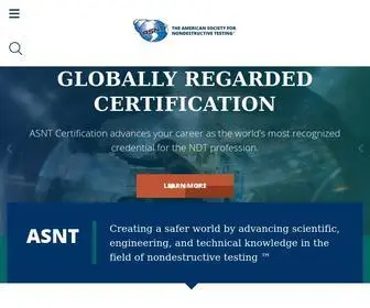 ASNT.org(The American Society For Nondestructive Testing) Screenshot