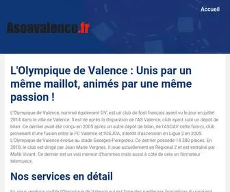 Asoavalence.fr(L'Olympique de Valence) Screenshot