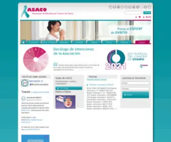 Asociacionasaco.es(Asociación de Afectados por Cáncer de Ovario) Screenshot
