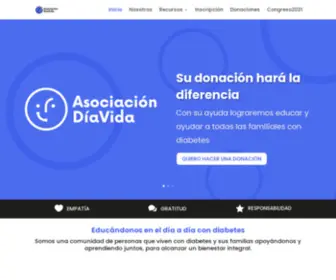 Asociaciondiavida.org(Asociación DiaVida) Screenshot