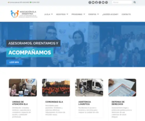 Asociacionela.org.ar(Asociacion de Esclerosis Lateral Amiotrofica de la Republica Argentina) Screenshot