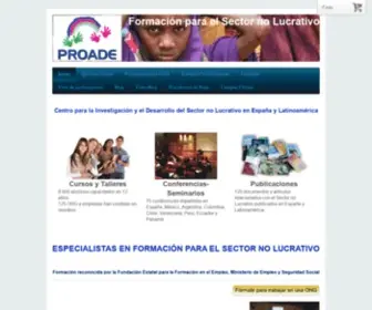 Asociacionproade.org(Cursos cooperación internacional) Screenshot