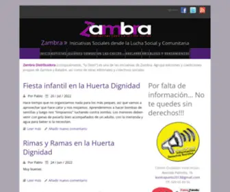 Asociacionzambra.org(Iniciativas Sociales desde la Lucha Social y Comunitaria) Screenshot