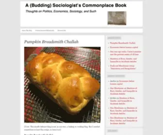 Asociologist.com(A (Budding) Sociologist's Commonplace Book) Screenshot