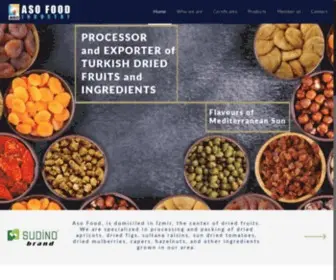 Asofood.com(Turkish Dried Fruits with Aso Food's Unique Quality) Screenshot