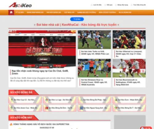 Asoikeo.com(A Soi Kèo) Screenshot