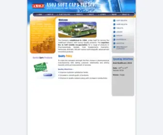 Asojsoftcaps.com(Asoj Soft Caps Pvt. Ltd) Screenshot