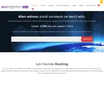 Asoregister.com(Sim Tescil ve Hosting Hizmetleri) Screenshot