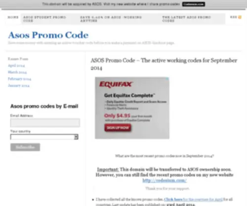Asos-Promo-Code.co.uk(ASOS Promo Code) Screenshot