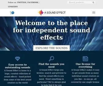 Asoundeffect.com(Unique sound effect libraries from the world's best sound designers) Screenshot