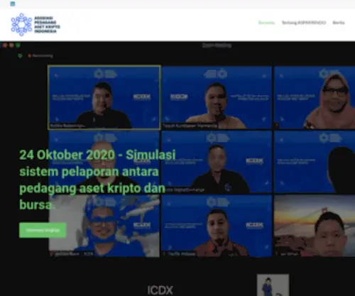 Aspakrindo.org(Asosiasi Perdagangan Aset Kripto Indonesia) Screenshot