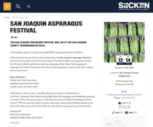 Asparagusfest.com(Visit Stockton) Screenshot