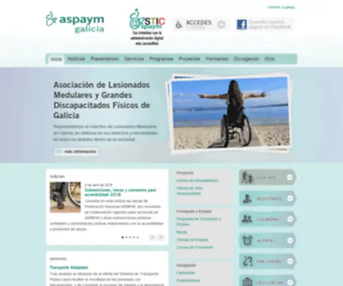 AspaymGalicia.org(ASPAYM Galicia) Screenshot