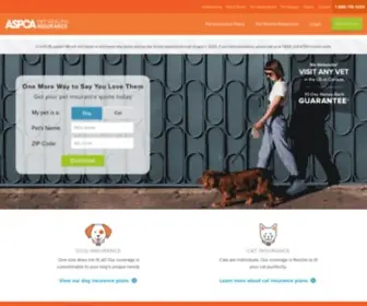 Aspcapetinsurance.com(Pet Insurance Coverage) Screenshot