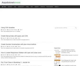 Aspdotnetkhan.com(Learn Asp.net) Screenshot