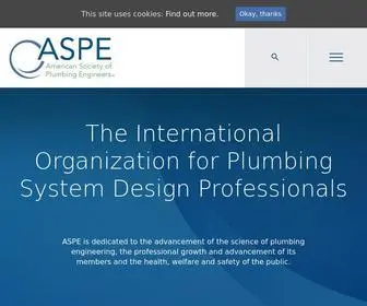Aspe.org(American Society of Plumbing Engineers) Screenshot