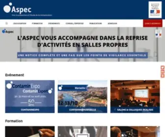 Aspec.fr(Maîtrise de la contamination et des salles propres) Screenshot