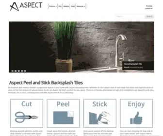 Aspectideas.com(Aspect Peel and Stick Backsplash Tiles in Glass) Screenshot