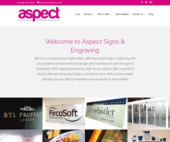 Aspectsigns.com(Aspect Signs & Engraving) Screenshot