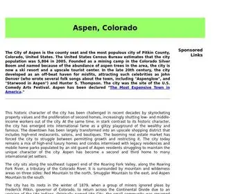 Aspen.org(Aspen, Colorado) Screenshot