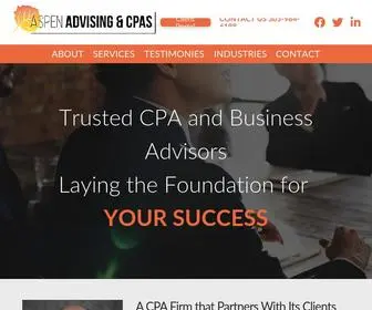 Aspenadvising.com(CPA-Accountant-Tax Preparation-ASPEN ADVISING CPAs) Screenshot