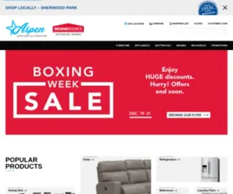 Aspenapplianceandfurniture.com(Aspen appliance & furniture inc) Screenshot