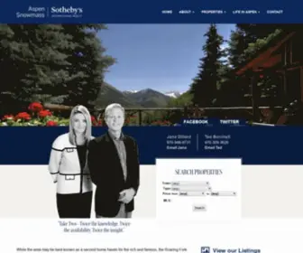 Aspenarearealestate.com(Aspen Area Real Estate) Screenshot