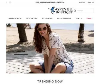 Aspenbluboutiques.com(Aspen Blu boutique) Screenshot