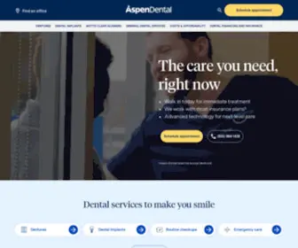 Aspendental.com(Aspen Dental dentists are committed to providing care) Screenshot