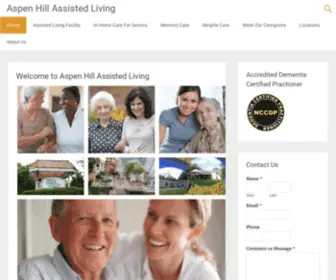 Aspenhillassistedliving.com(Where You Are Part Of A Family) Screenshot