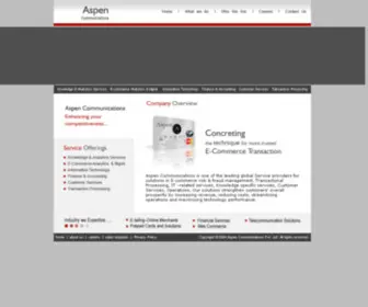 Aspenindia.com(Aspen Communications) Screenshot
