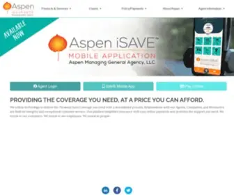 AspenmGa.com(Aspen Insurance) Screenshot