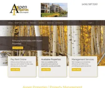 Aspenpropertiesbozeman.com(Find your home today with Aspen Properties) Screenshot