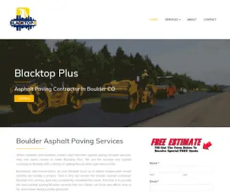 Asphaltpavingboulder.com(BlackTop Plus Asphalt Paving Boulder CO) Screenshot