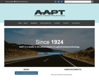 Asphalttechnology.org(AAPT leader in advancing asphalt paving technology) Screenshot