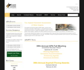 Asphaltwv.com(Asphalt Pavement Association of West Virginia) Screenshot