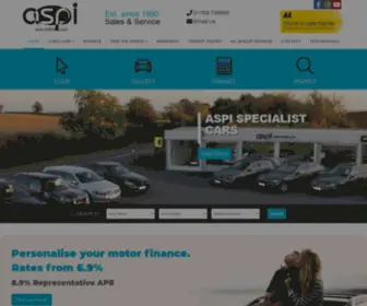 Aspicars.com(Used cars for sale in Stratford upon Avon & Warwickshire) Screenshot