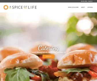 Aspiceoflife.com(Catering, Weddings, Corporate Cafés) Screenshot