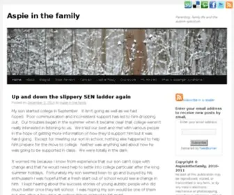Aspieinthefamily.com Screenshot