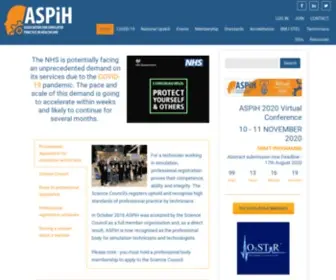 Aspih.org.uk(Association for Simulated Practice in Healthcare) Screenshot