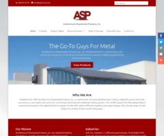 Aspincorp.com(Architectural Sheetmetal Products) Screenshot
