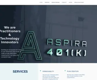 Aspira401K.com(Private Investments With 401k) Screenshot