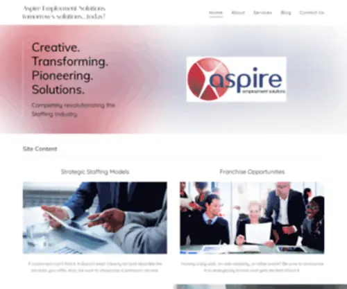 Aspire-Today.com(Aspire Employment Solutions) Screenshot