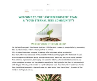 Aspire2Prosper.org(A Your Eternal Seed Team) Screenshot