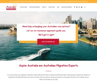 Aspireaustralia.com.au(We’ll help you get your visa) Screenshot