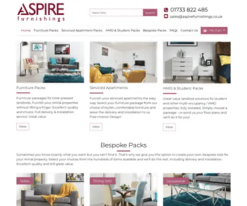 Aspirefurnishings.co.uk(Furniture Packages) Screenshot