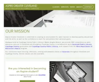 Aspiregreatercleveland.org(Cuyahoga County Public Library) Screenshot