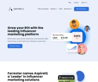 Aspireiq.com(Influencer Marketing for High) Screenshot