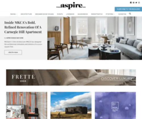 Aspirenj.com(Aspire design and home magazine) Screenshot